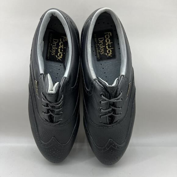 Footjoy DryJoys Spiked Golf Cleats Men Size 8 M Black Brogue Wingtip Lace Shoes main image 5